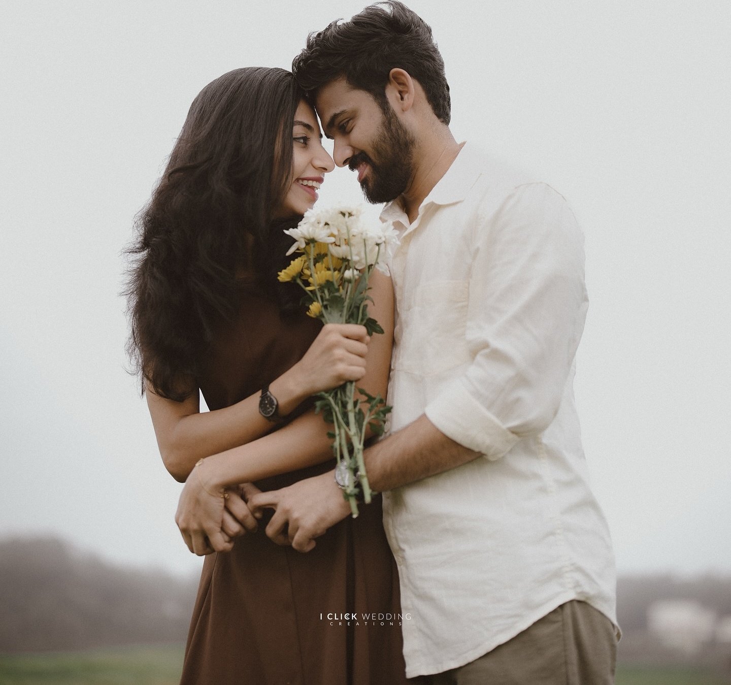 A couple standing close together